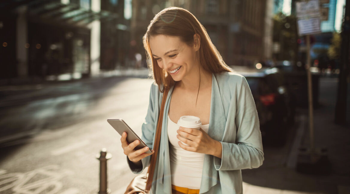 Snapchat Frau glücklich