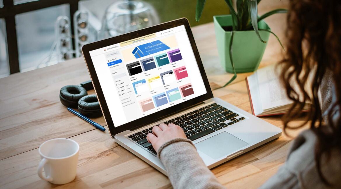Chrome Web Store auf Laptop geöffnet