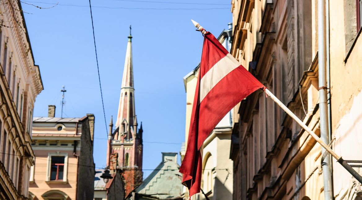 Fahne Lettland