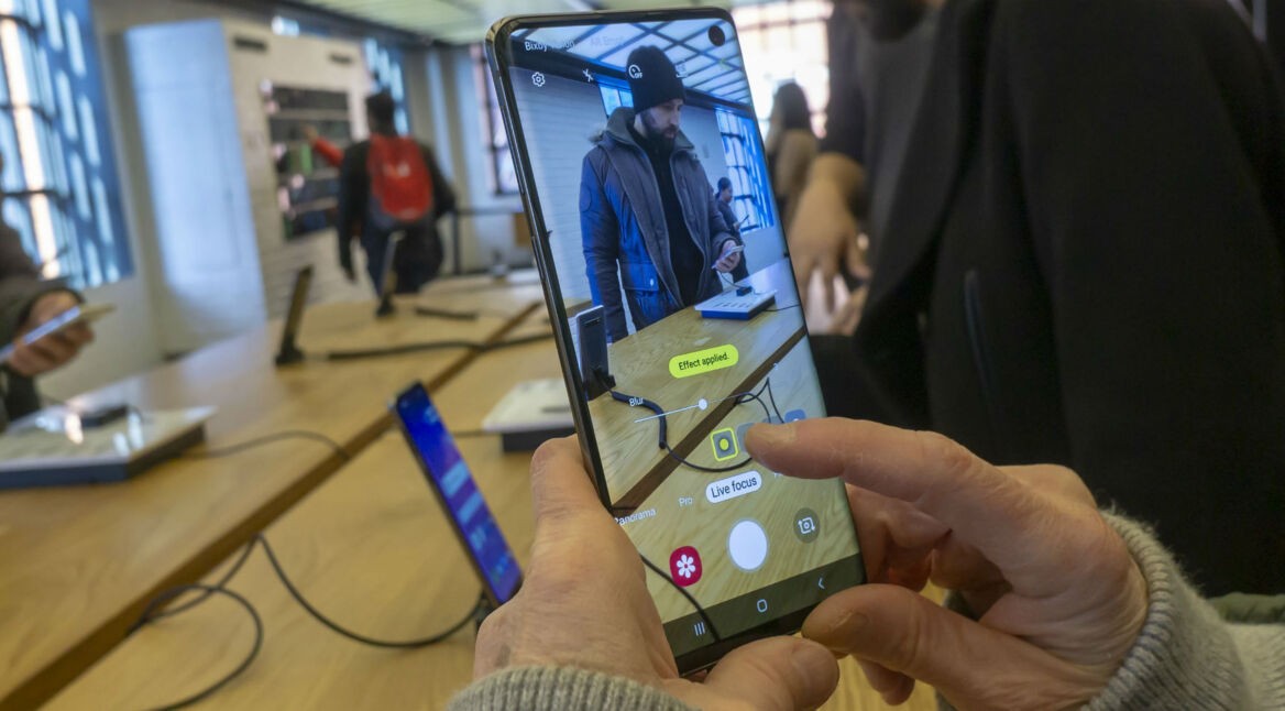 Das Kamera-App am Samsung Galaxy S10 verwenden.