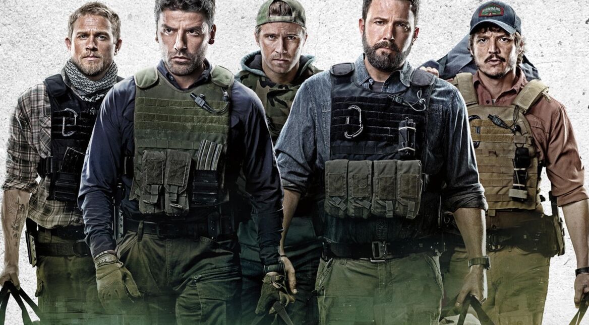 Ben Affleck, Charlie Hunnam, Garrett Hedlund, Oscar Isaac und Pedro Pascal in Triple Frontier