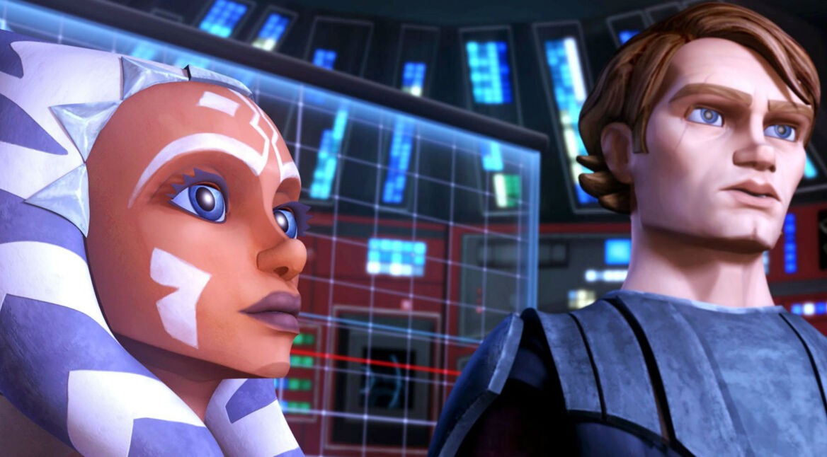 Ahsoka und Anakin Skywalker in der Serie „Star Wars: The Clone Wars”.