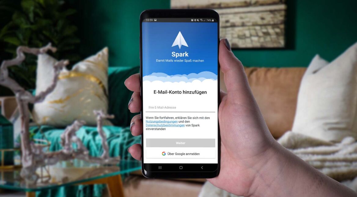 Spark Mail auf dem Android-Smartphone einrichten.