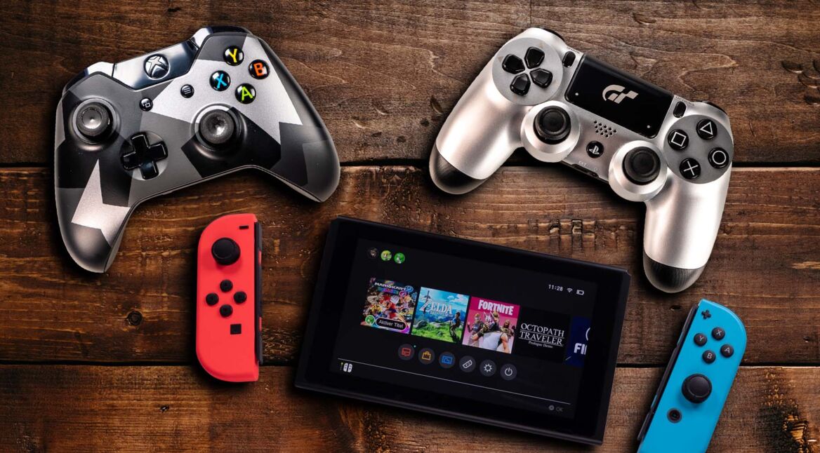 Xbox-One-, PS4- und Nintendo-Switch-Controller für Crossplay-Spiele