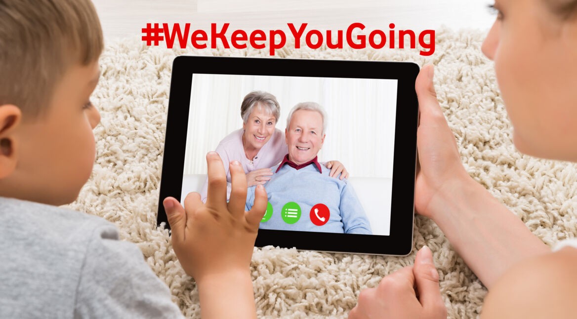 In der Corona-Krise trifft sich die Familie online.