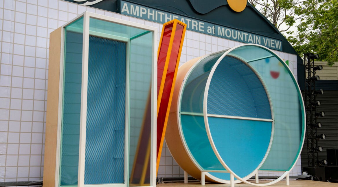 Das Logo der Google I/O 2019 in Kalifornien.