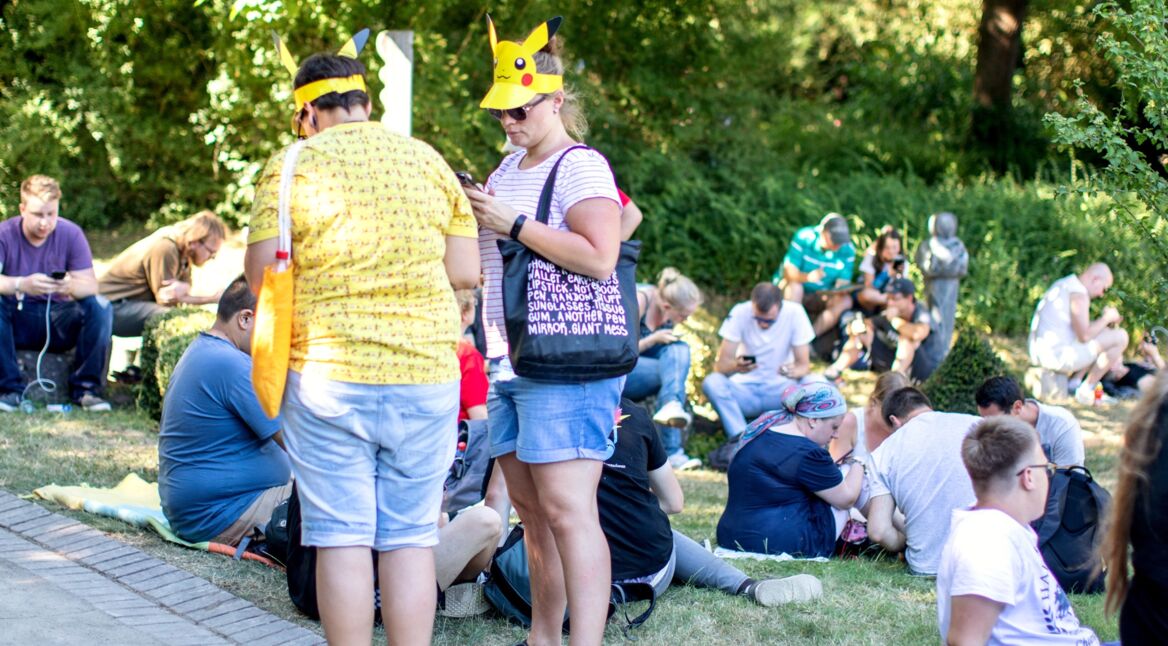 Pokémon-Go-Spieler im Westfalenpark in Dortmund
