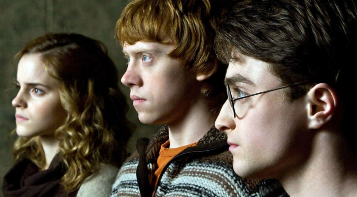 Die Darsteller Emma Watson, Rupert Grint und Daniel Radcliffe im Film „Harry Potter und der Halbblutprinz”.