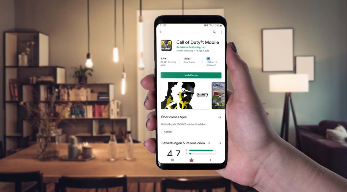 Das Mobile Game Call of Duty: Mobile im Google Play Store finden.