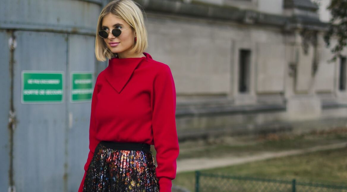 Fashion-Bloggerin Xenia Adonts bei der Pariser Fashion Week.