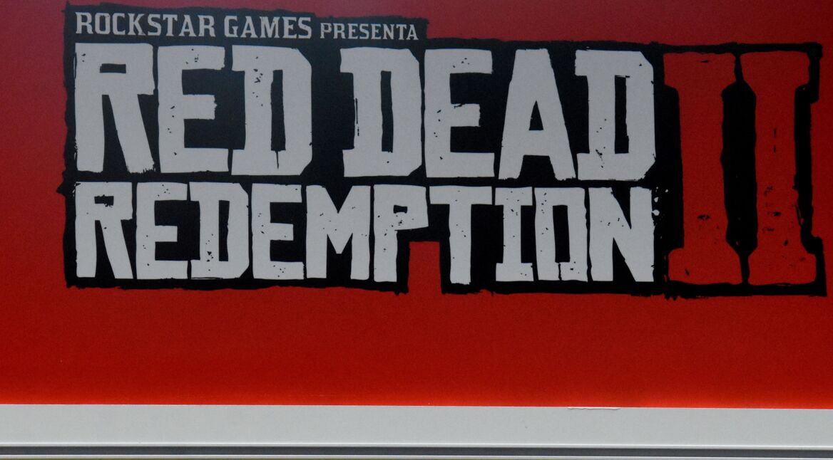 Rotes Banner für Red Dead Redemption 2.