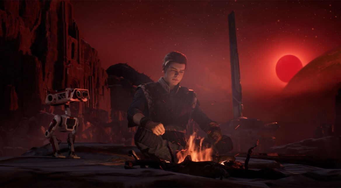 Star Wars Jedi Fallen Order: Jedi Cal Kestis mit einem Droiden