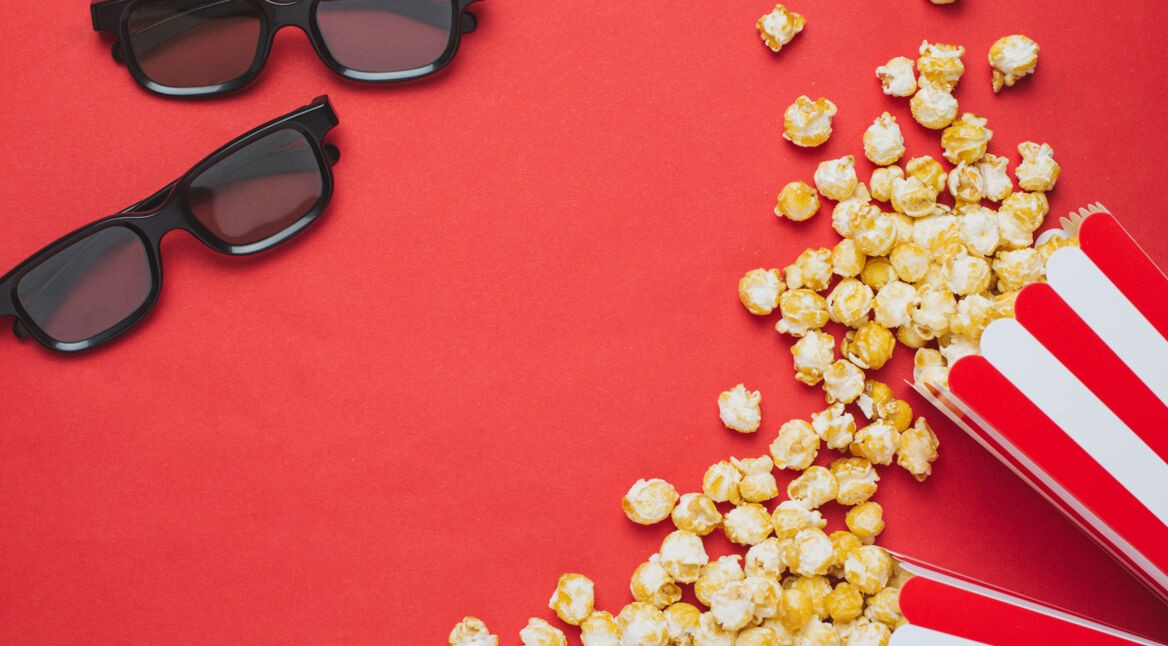 Popcorn und 3D-Brillen im Kino