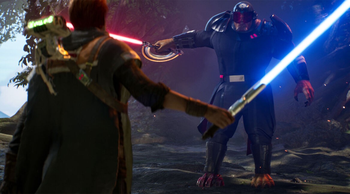 Padawan Cal im Lichtschwert-Duell bei Star Wars Jedi: Fallen Order