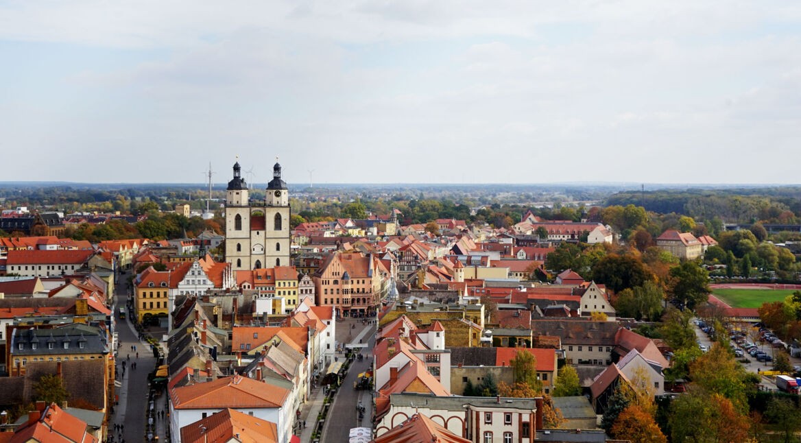 Panorama-Bild der Stadt Wittenberg
