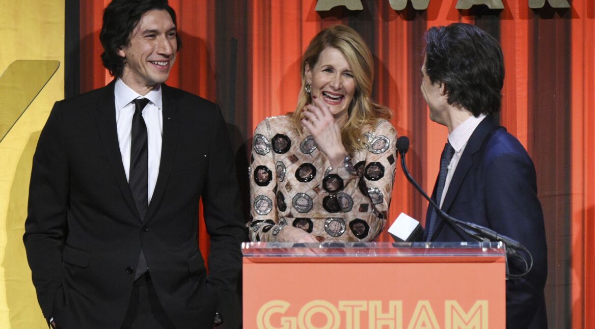 Adam Driver, Laura Dern und Noah Baumbach feiern den Sieg des Netflix-Films „Marriage Story” bei den Gotham Awards.