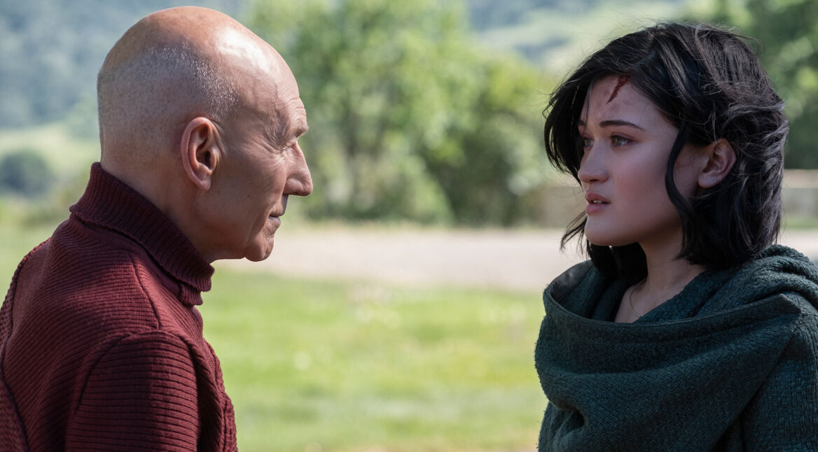 Bild aus "Star Trek: Picard": Die junge Dahj bittet den Captain um Hilfe.