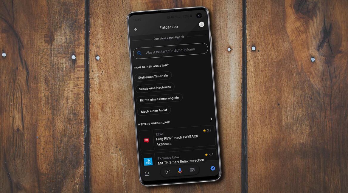 Google Assistant mit Dark Mode