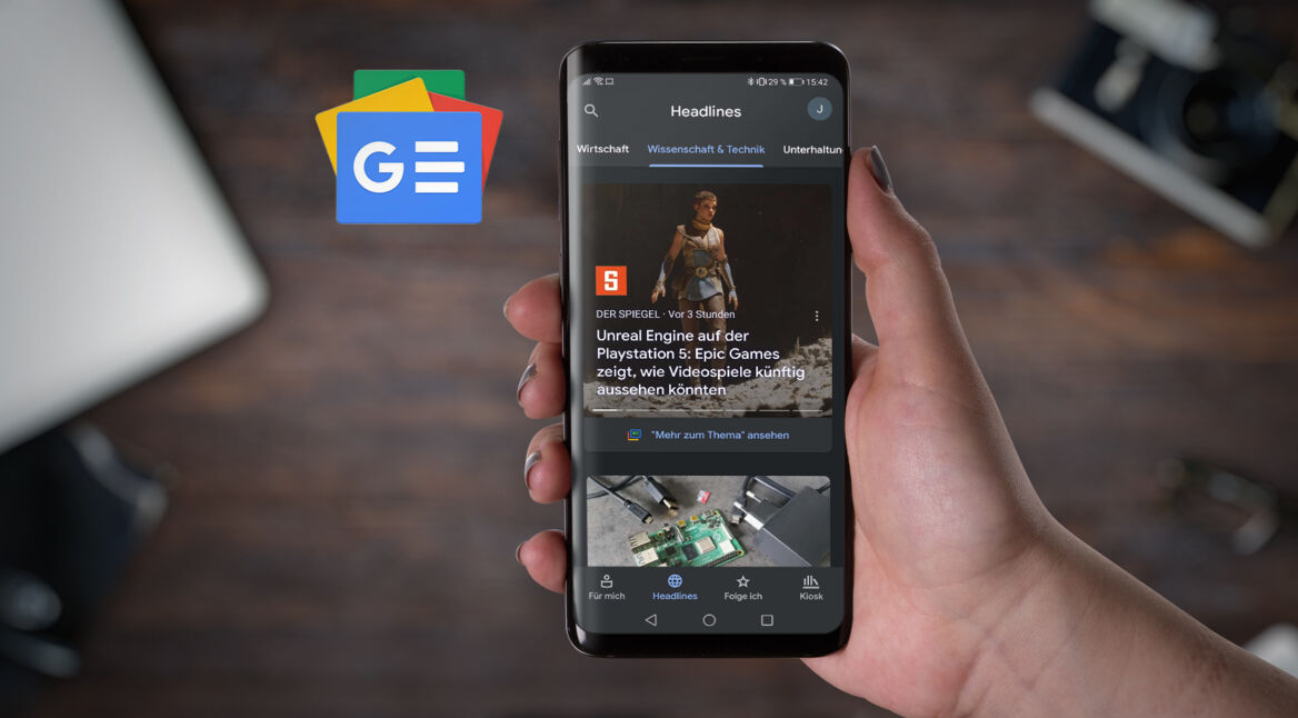 Google-News-App auf Smartphone