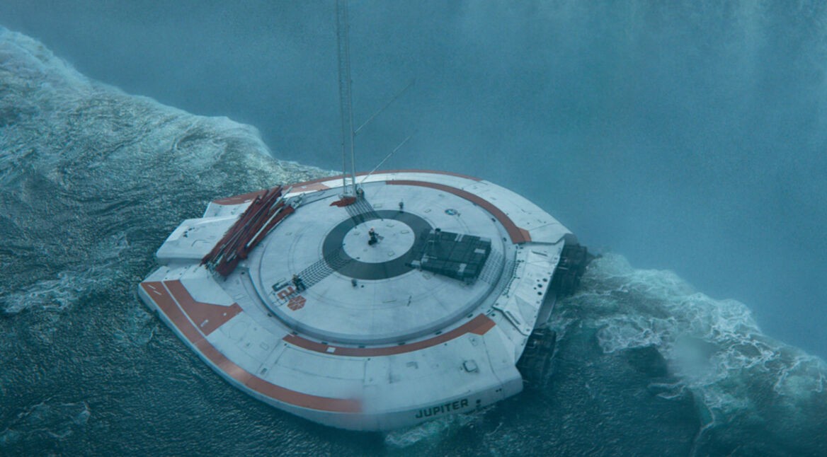 Gestrandetes Raumschiff in Weltraum-Serien.