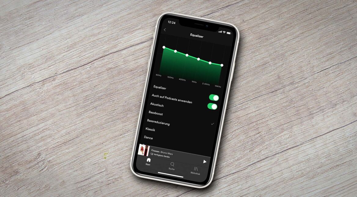Der Spotify-Equalizer ist in der iOS-App integriert