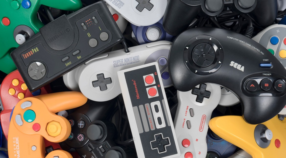 Controller aus der Geschichte der Videospiele