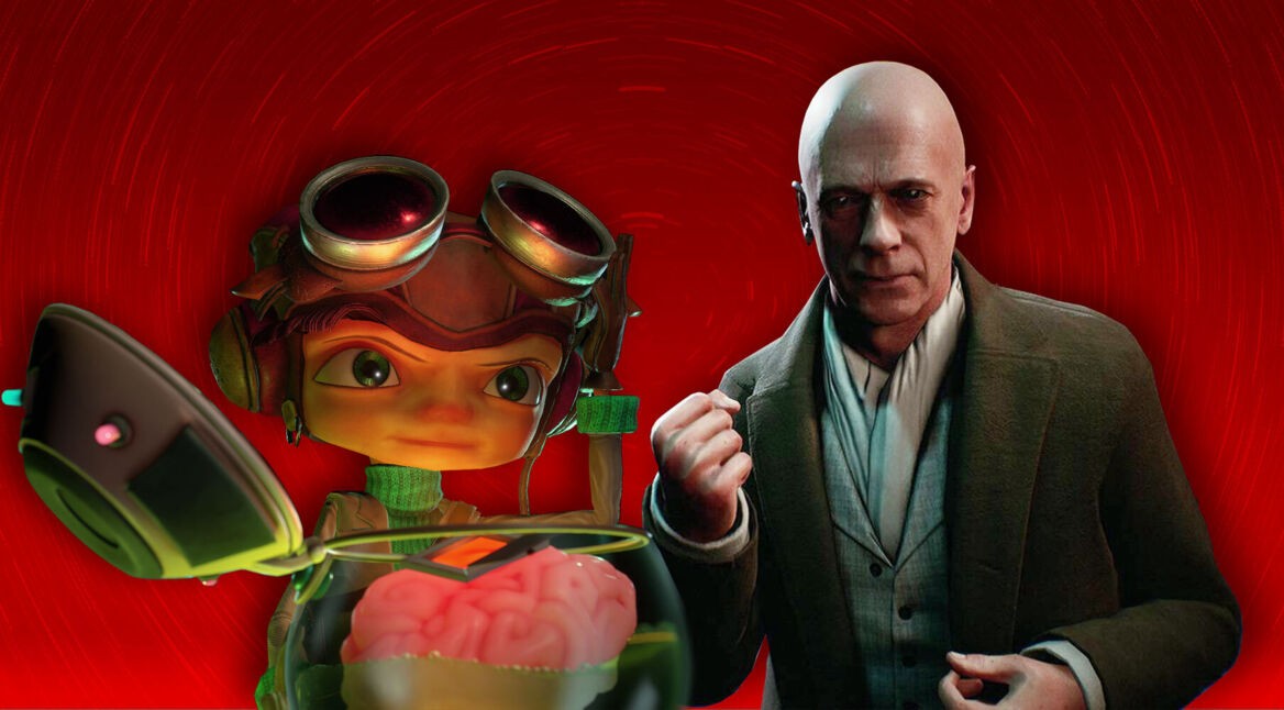 Montage von "Psychonauts 2" und "Vampire: The Masquerade – Bloodlines 2".