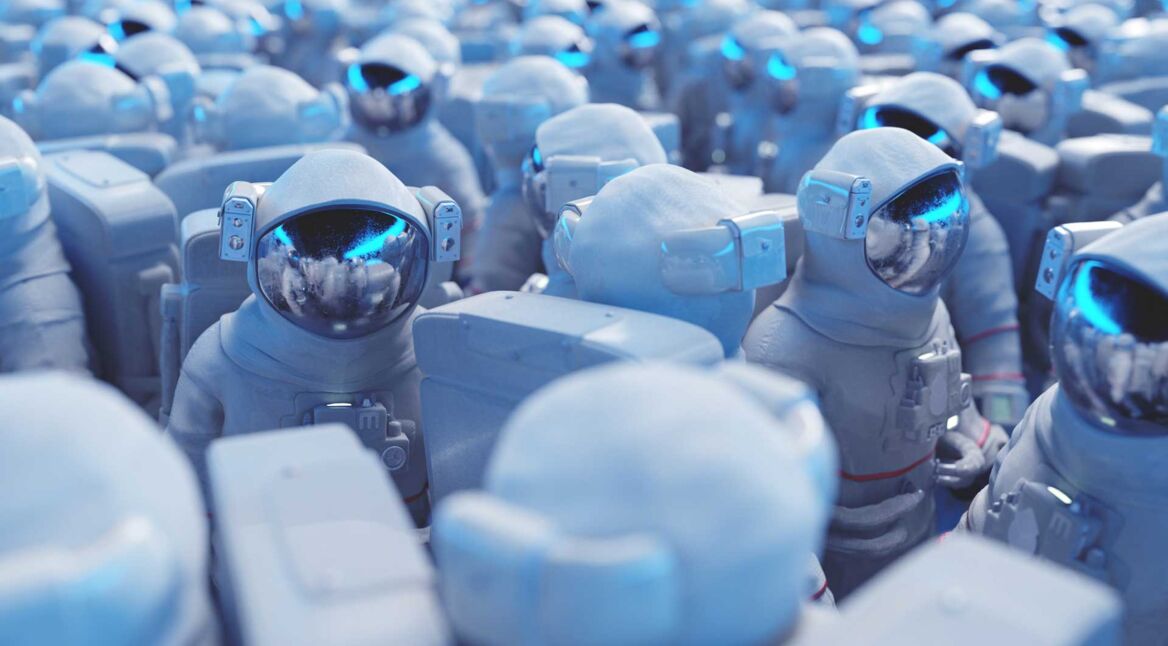 Eine Gruppe von Astronauten