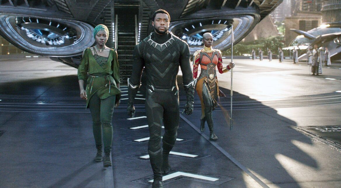 Lupita Nyong'o, Chadwick Boseman und Danai Gurira in "Black Panther"