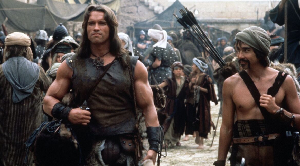 Arnold Schwarzenegger im Film "Conan - Der Barbar".