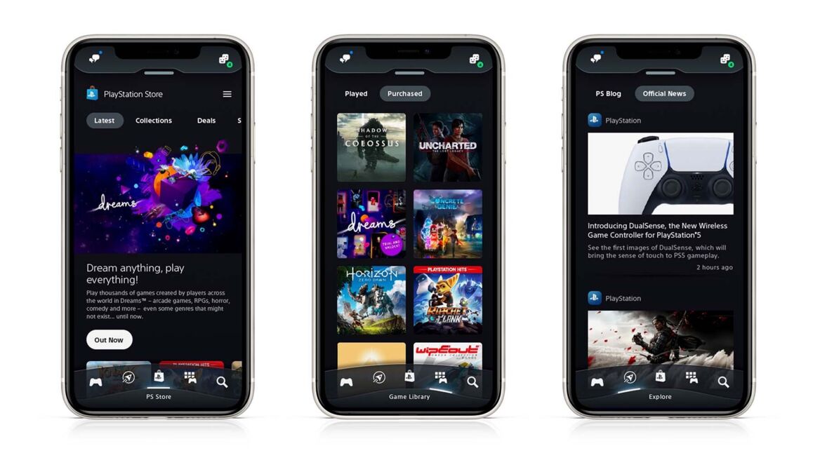 Screenshots von der neuen PlayStation-App