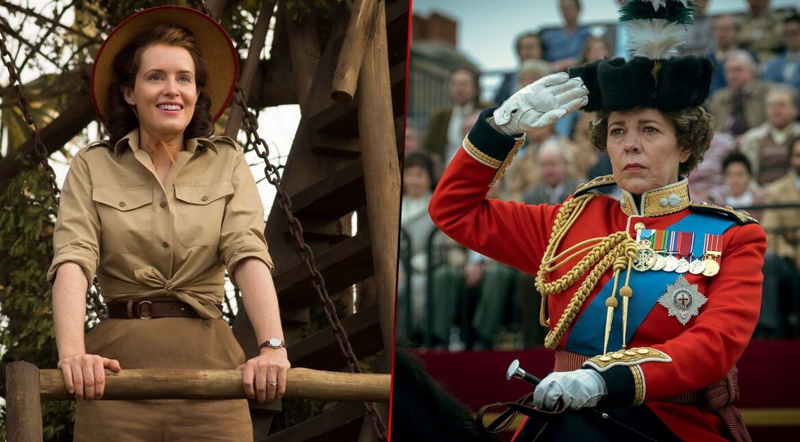 Claire Foy und Olivia Colman in "The Crown"