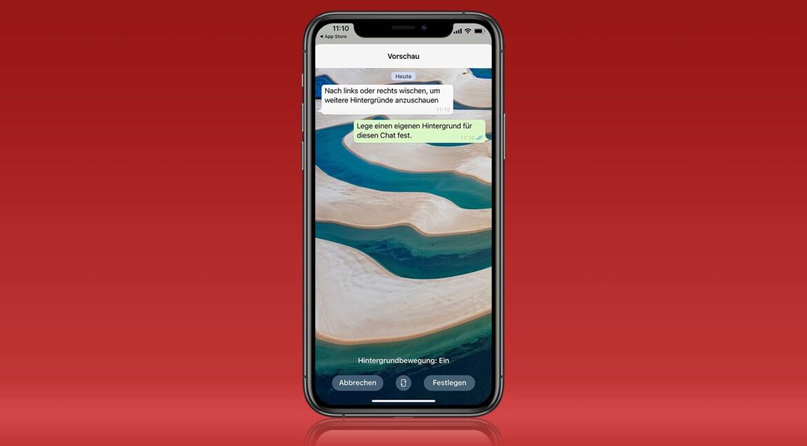 Screenshot von WhatsApp-Hintergrund