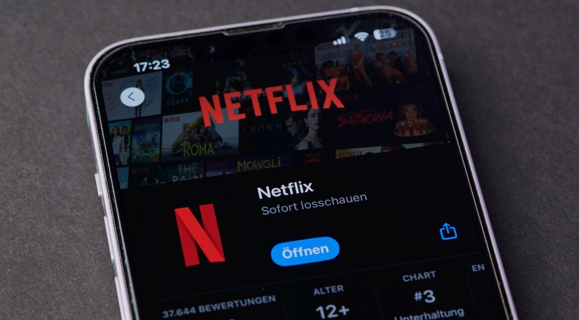 Die Netflix-App ist im App Store auf einem iPhone zu sehen.
