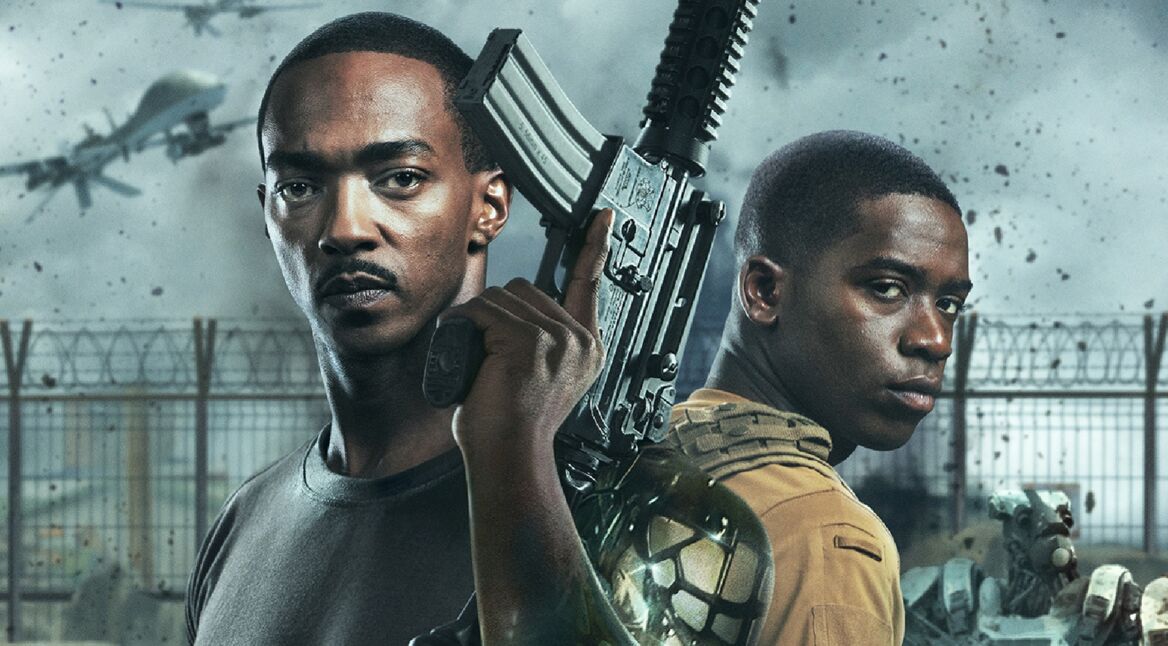 Anthony Mackie und Damson Idris in Outside the Wire