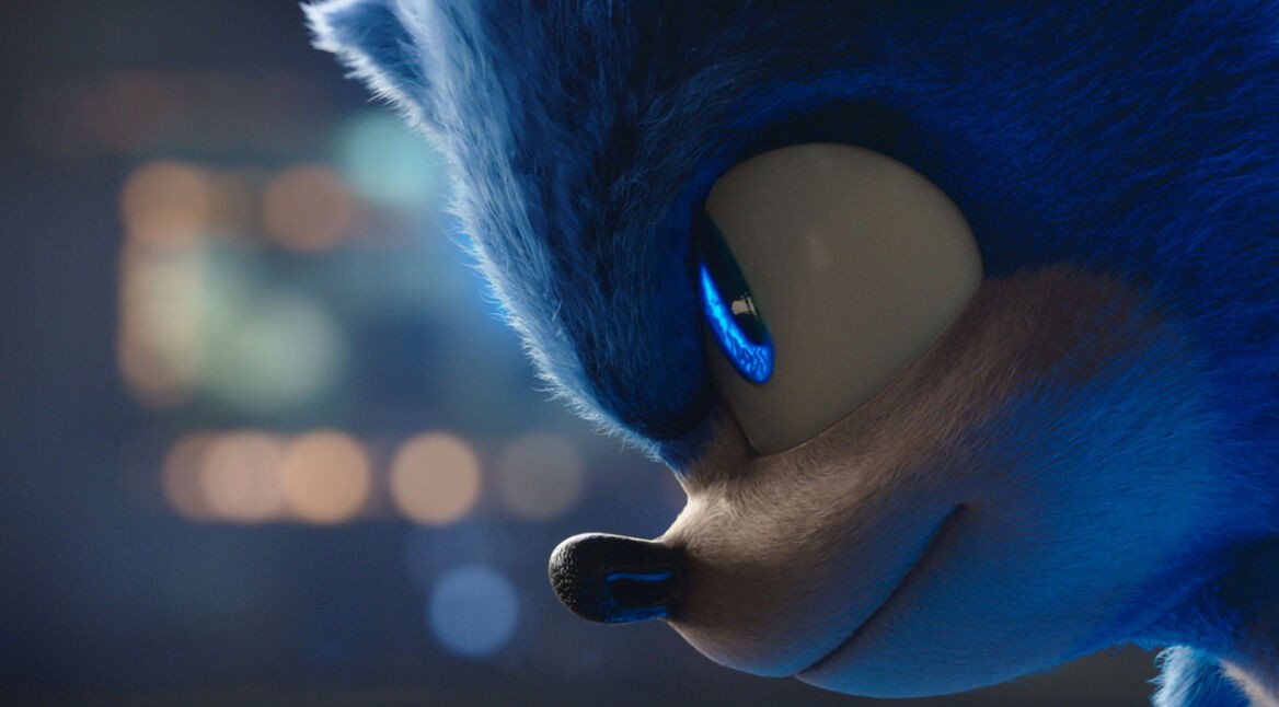 Der Igel Sonic im Profil im Film "Sonic The Hedgehog".