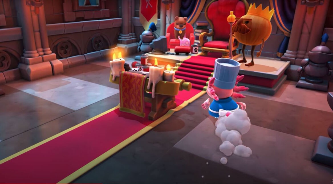 Screenshot aus dem Trailer des Xbox-Familienspiels "Overcooked! All You Can Eat"