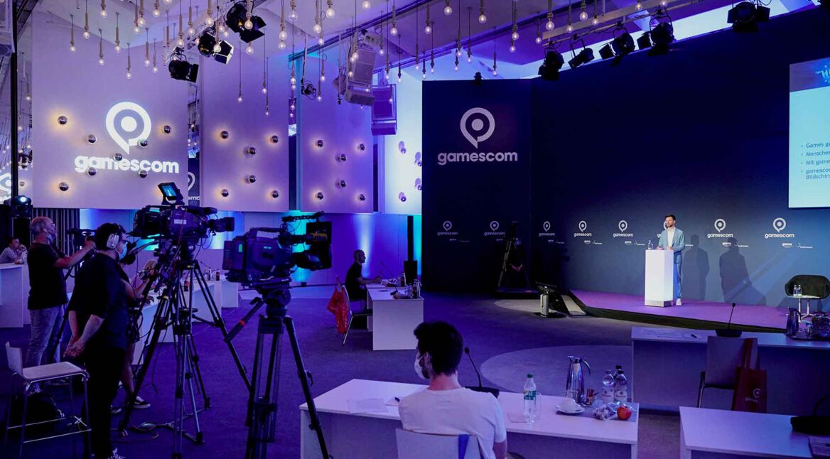 Die Kamera-Übertragung der Gamescom 2020 unter Corona-Bedingungen.