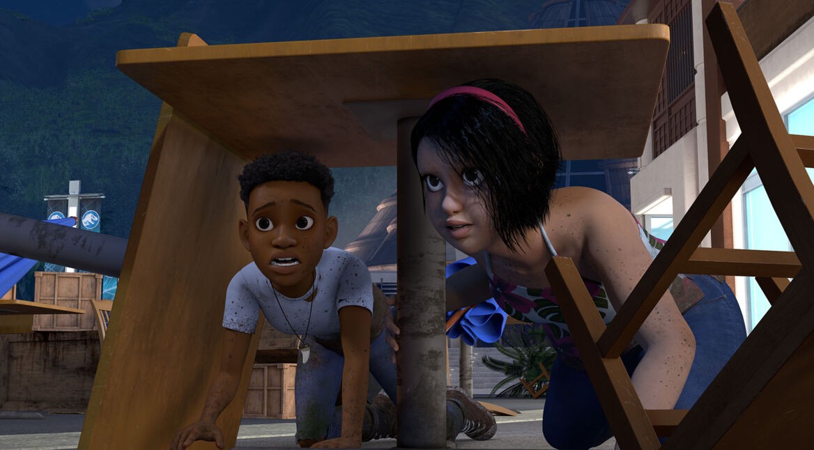 Darius und Sammy in Jurassic World: Neue Abenteuer Staffel 2