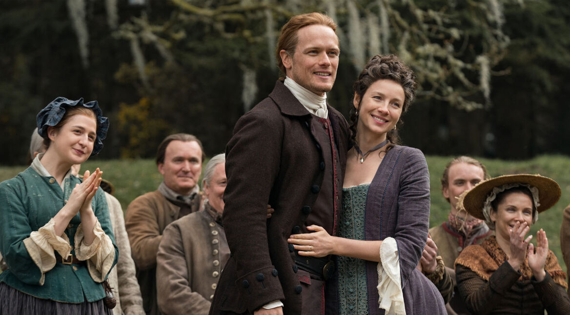 Sam Heughan und Caitriona Balfe in Staffel 5 von Outlander