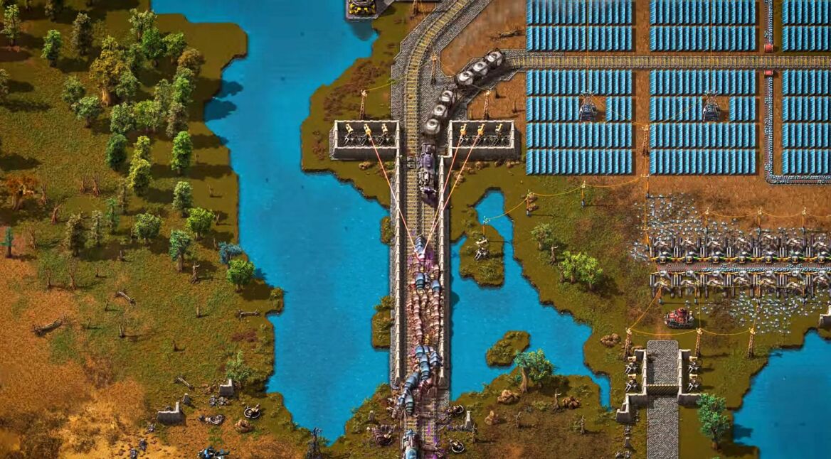 Ein Beißer-Angriff in Factorio