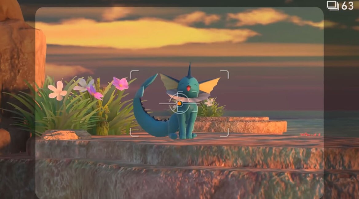 Ein Foto von Aquana, das mit einem Samtapfel interagiert