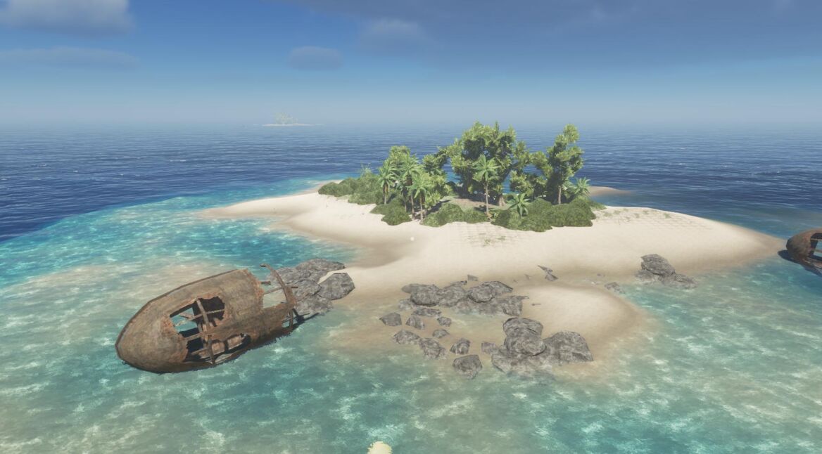 Eine kleine Insel in Stranded Deep