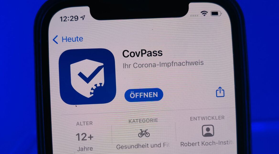 Screenshot der CovPass-App im App Store