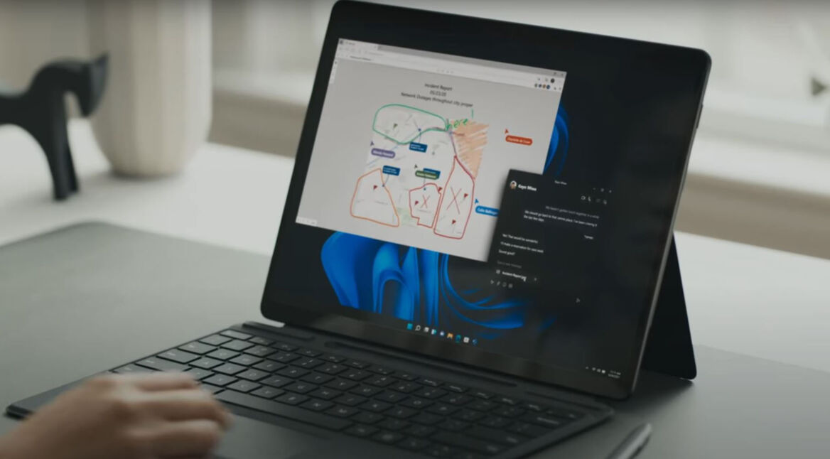 Das Design von Windows 11 auf einem Windows-Gerät