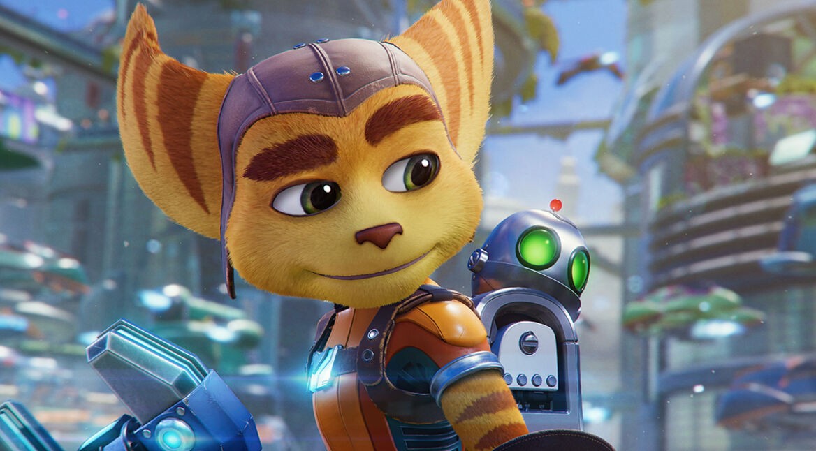 Der Lombax Ratchet und Roboter Clank im PS5-Spiel "Ratchet & Clank: Rift Apart"