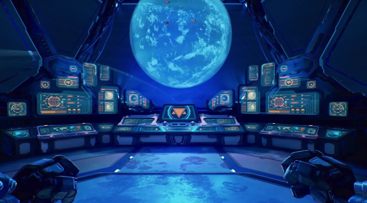 Die Steuerkonsole vom Raumschiff in Mothergunship