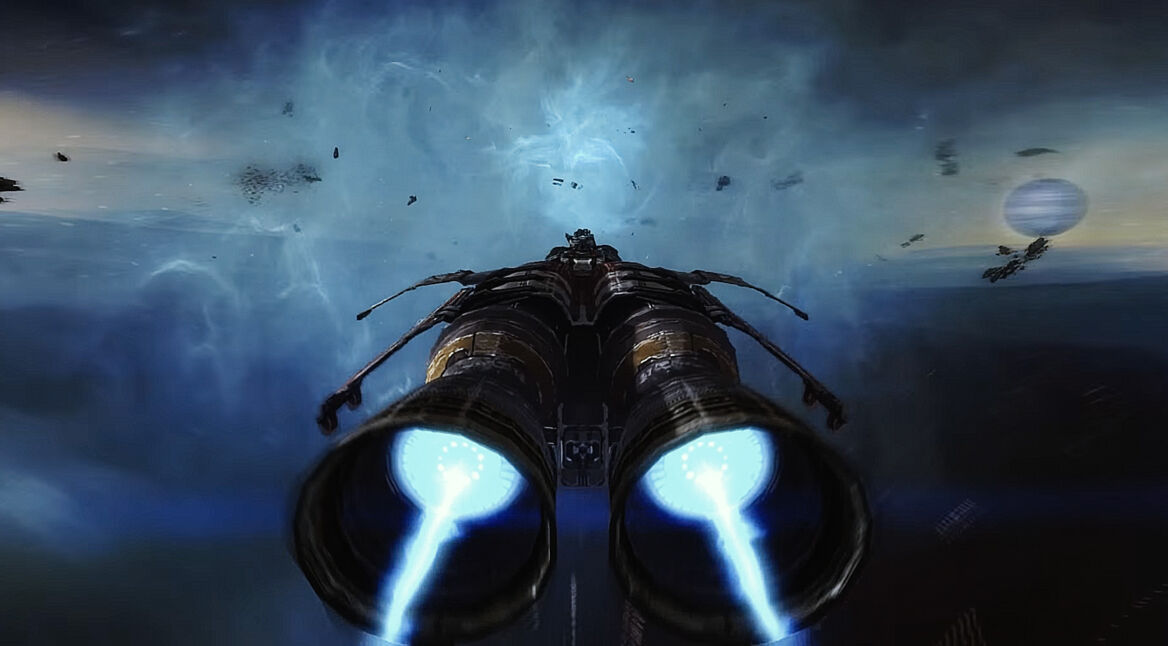 Ein Raumschiff in Rebel Galaxy