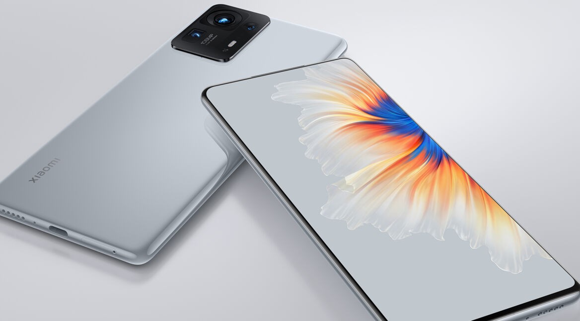 Xiaomi Mi Mix 4 in Grau liegend von beiden Seiten