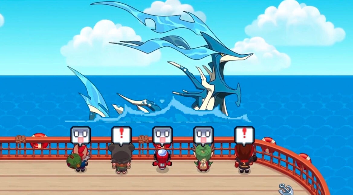 Ein Nexomon im Wasser